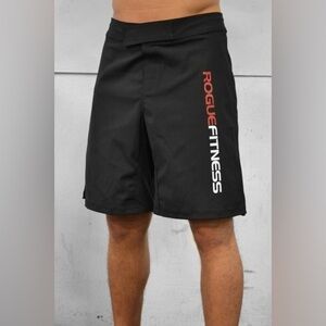 Rogue Fitness Fight Shorts Board Shorts MMA Boxing Lifting Waist Sz 32 Black/Red